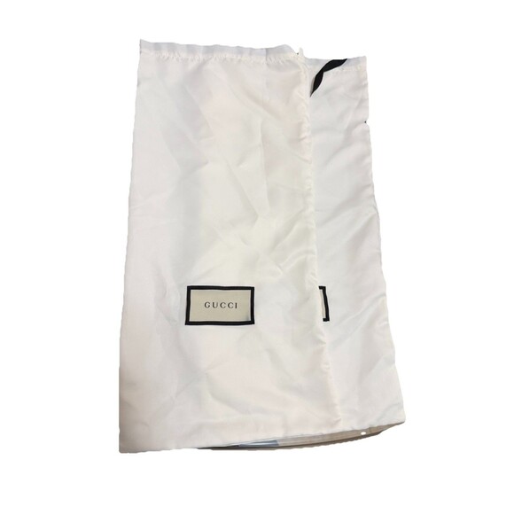 Authentic Gucci Drawstring Shoe Dust Bag Satin White - Set Of 2 - Picture 3 of 4